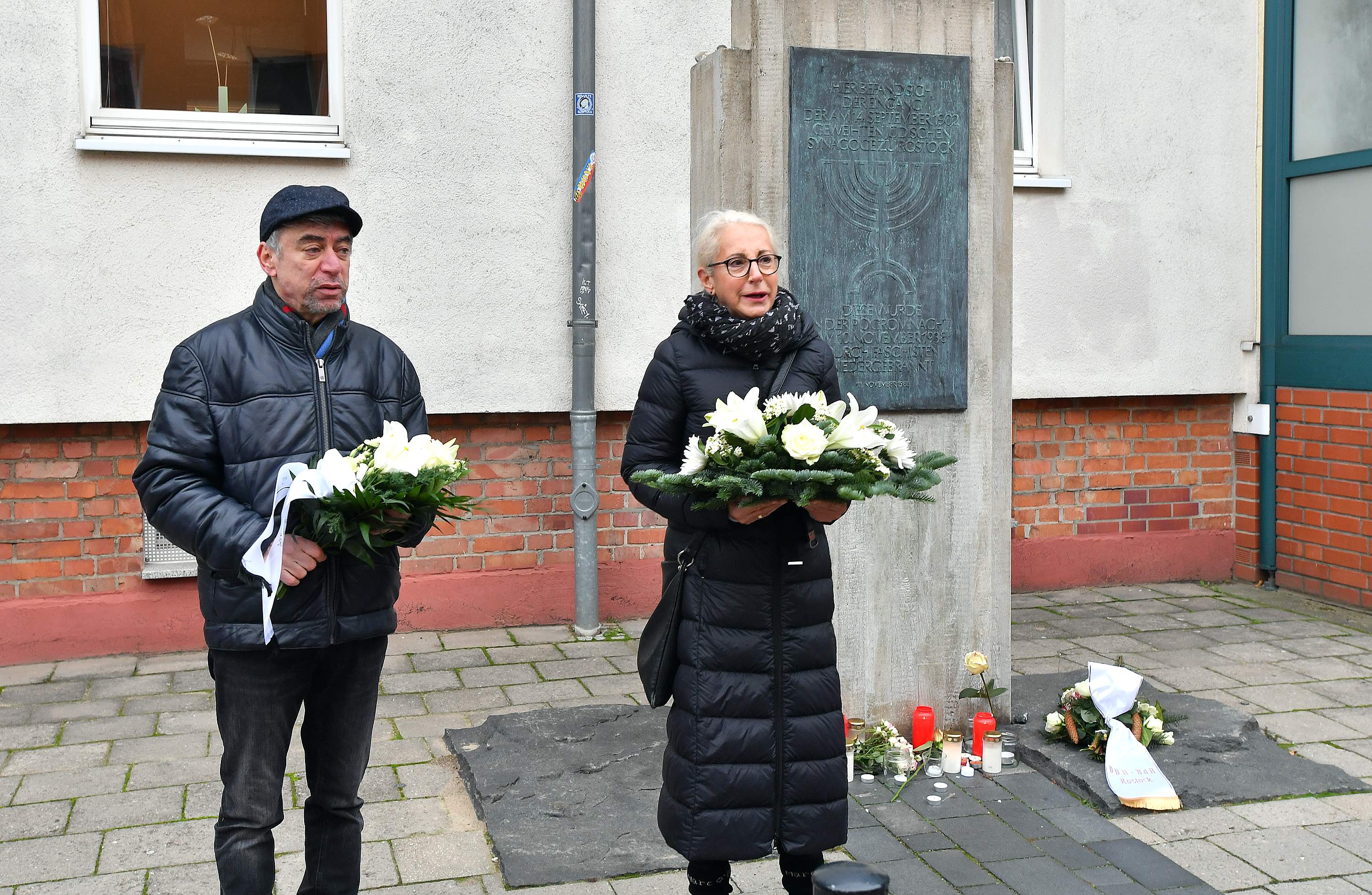 20201110 Pogromgedenken J Rosov R Lück Joachim Kloock 1
