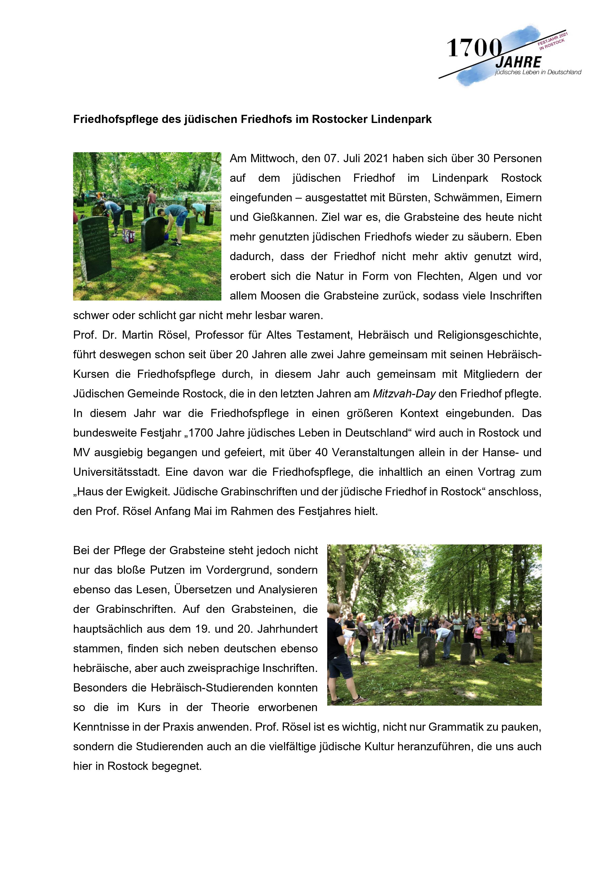 Bericht Friedhofspflege 1